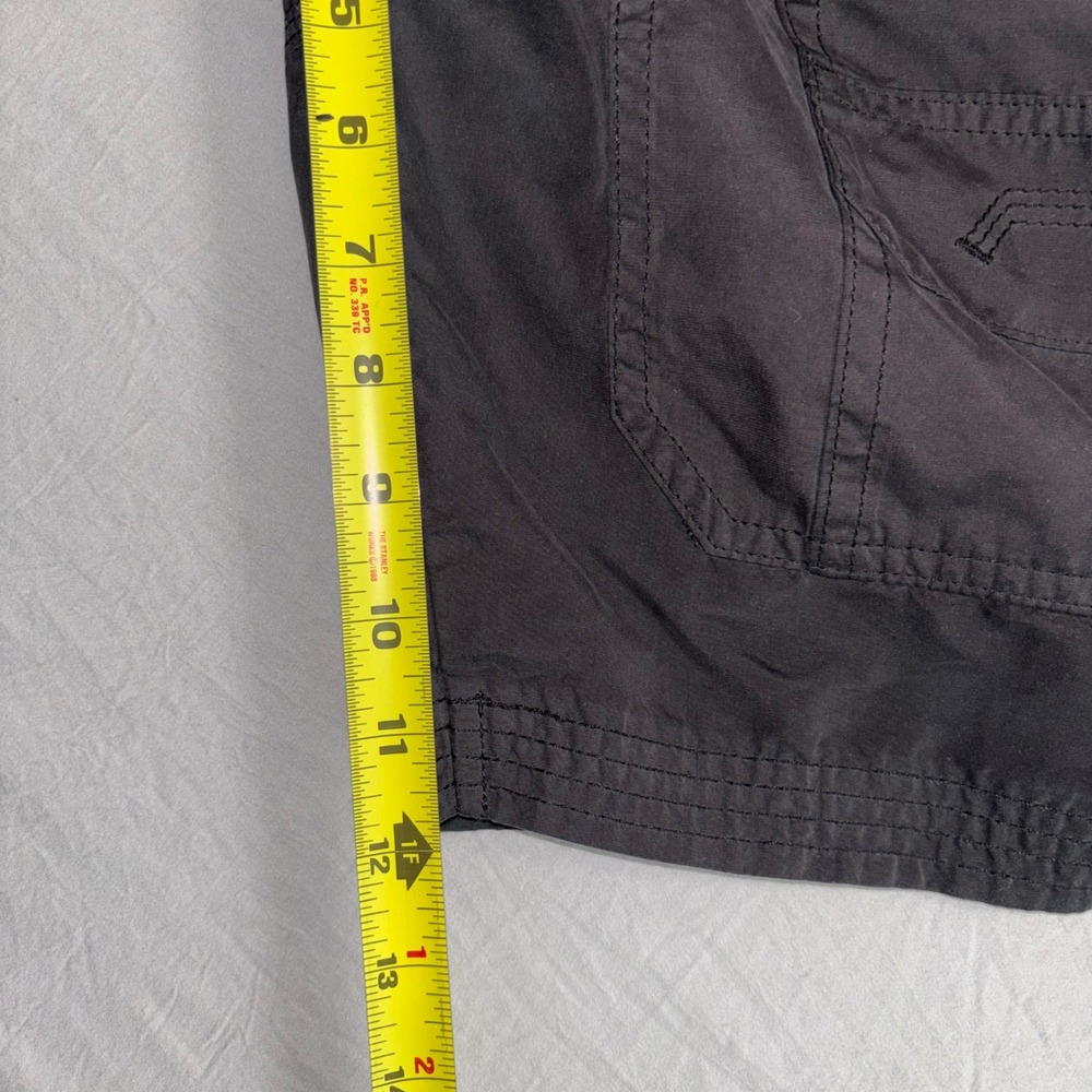 Projek Raw Mens Black Cargo Shorts Utility Multi-Pocket Cotton Blend Size 33 - Picture 6 of 12